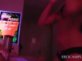 Teen Brunette Riding peter In Dorm Room Bed