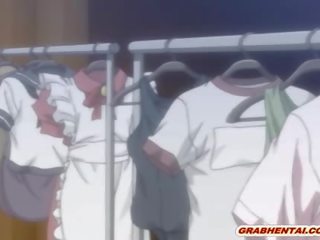 Escravidão hentai enfermeira com a engasgar a chupar eixo e deglutição ejaculações