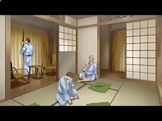 Ganbang v kúpeľ s jap pani (hentai)-- dospelé klip kamery 