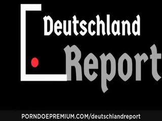 Deutschland relazione - paffuto tedesco amatoriale prende raccolto su per un sporco sporco film reportage